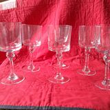 6 crystal stemmed glasses