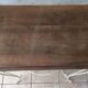 Old wrought iron and walnut table