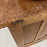 Oak and veneer counter or desk