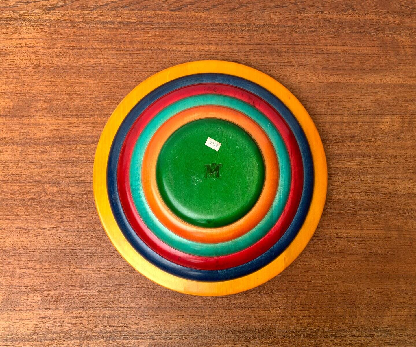 Italian postmodern wooden bowl by Pietro Manzoni