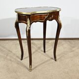 Small Living Room Table in Rosewood and Marquetry, Louis XV style, Napoleon III – Middle XI period