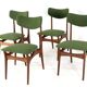 Set of 4 dining chairs 'Cindy' - new upholstery - mid century modern - teak
