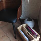 Wicker magazine holder / vintage 60s-70s