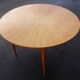 Table ronde marqueterie étoile avec allonges