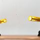 Lampes de table modèle C 452 de l'ère spatiale postmoderne italienne du milieu du siècle, 1960, lot de 2