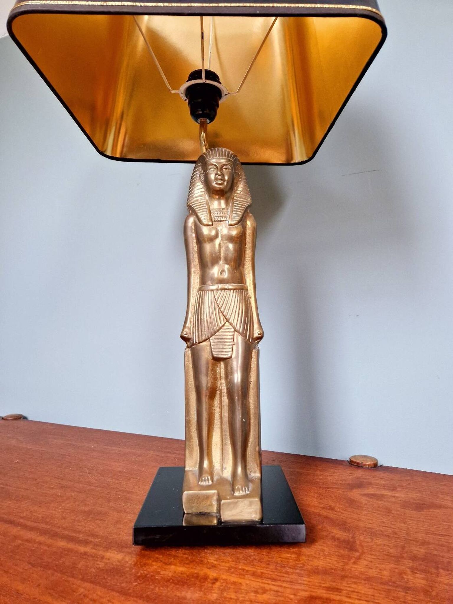 Egyptian table lamp, Hollywood Regency style, 1970