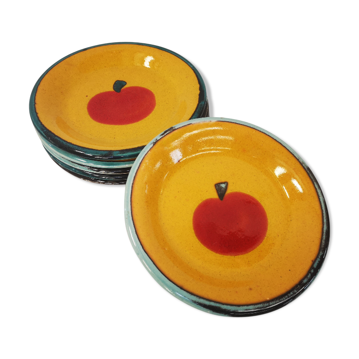 Pack of 6 plates dessert apple St Clement