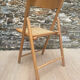 80s wooden and cane folding chair