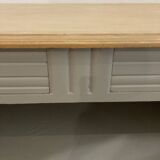 Ash Grey Art Deco Open Sideboard