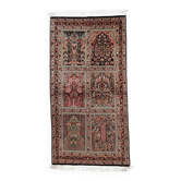 Vintage 1950s Persian Qum silk rug 72cm x 140cm