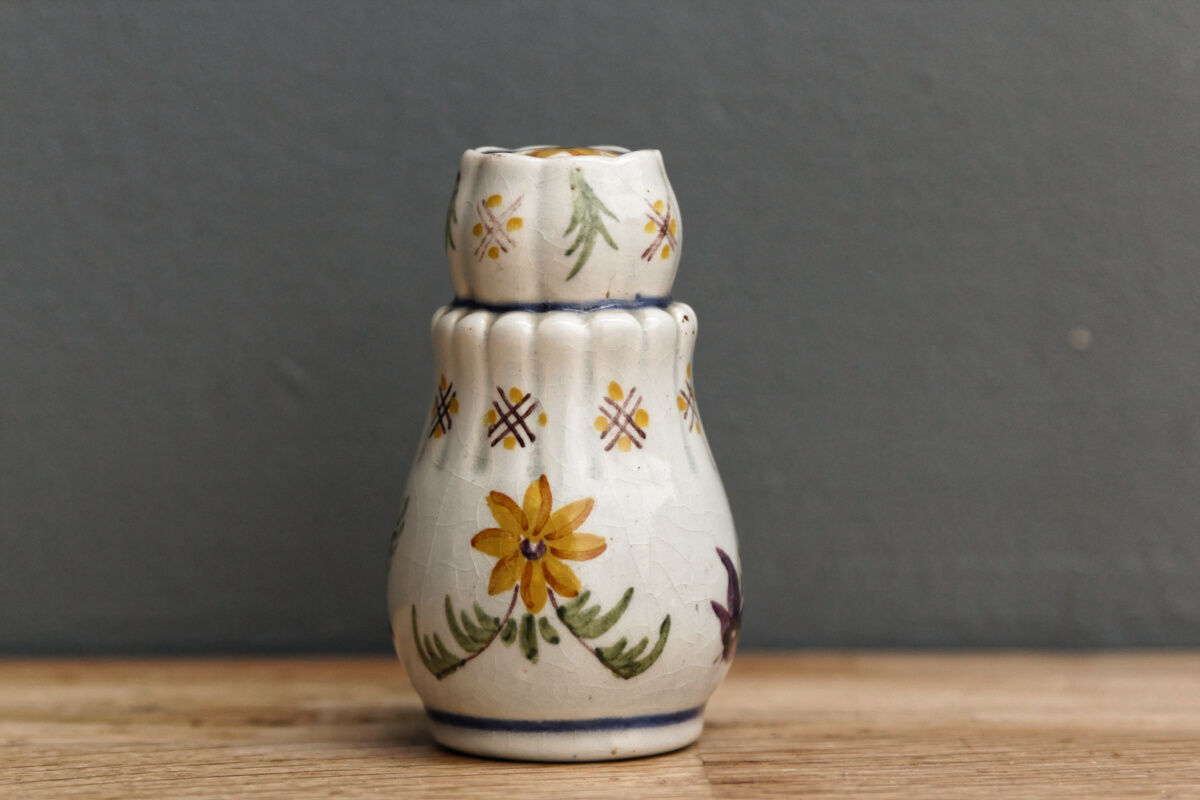 Small earthenware salt shaker