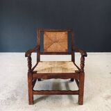 Arts & Crafts Handcrafted Low Lounge Armchairs, Belgium, 1920s, Set of 2