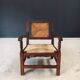 Arts & Crafts Handcrafted Low Lounge Armchairs, Belgium, 1920s, Set of 2