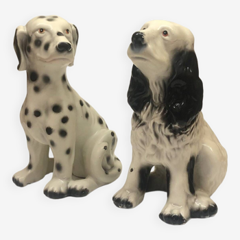 Pair of ceramic dogs