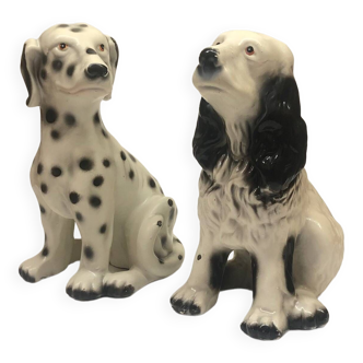 Pair of ceramic dogs