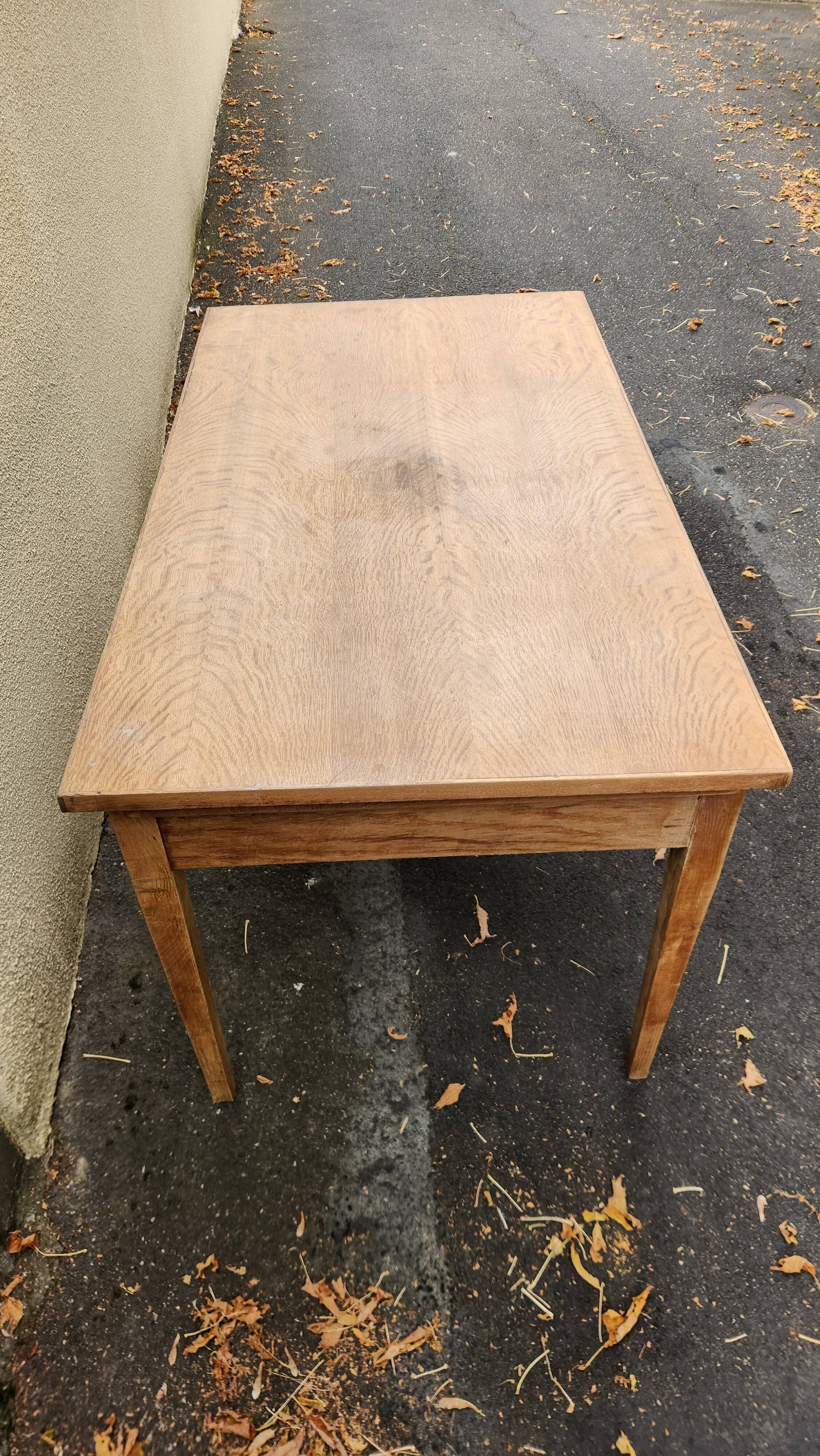 Sanded beechwood table from the 1940s