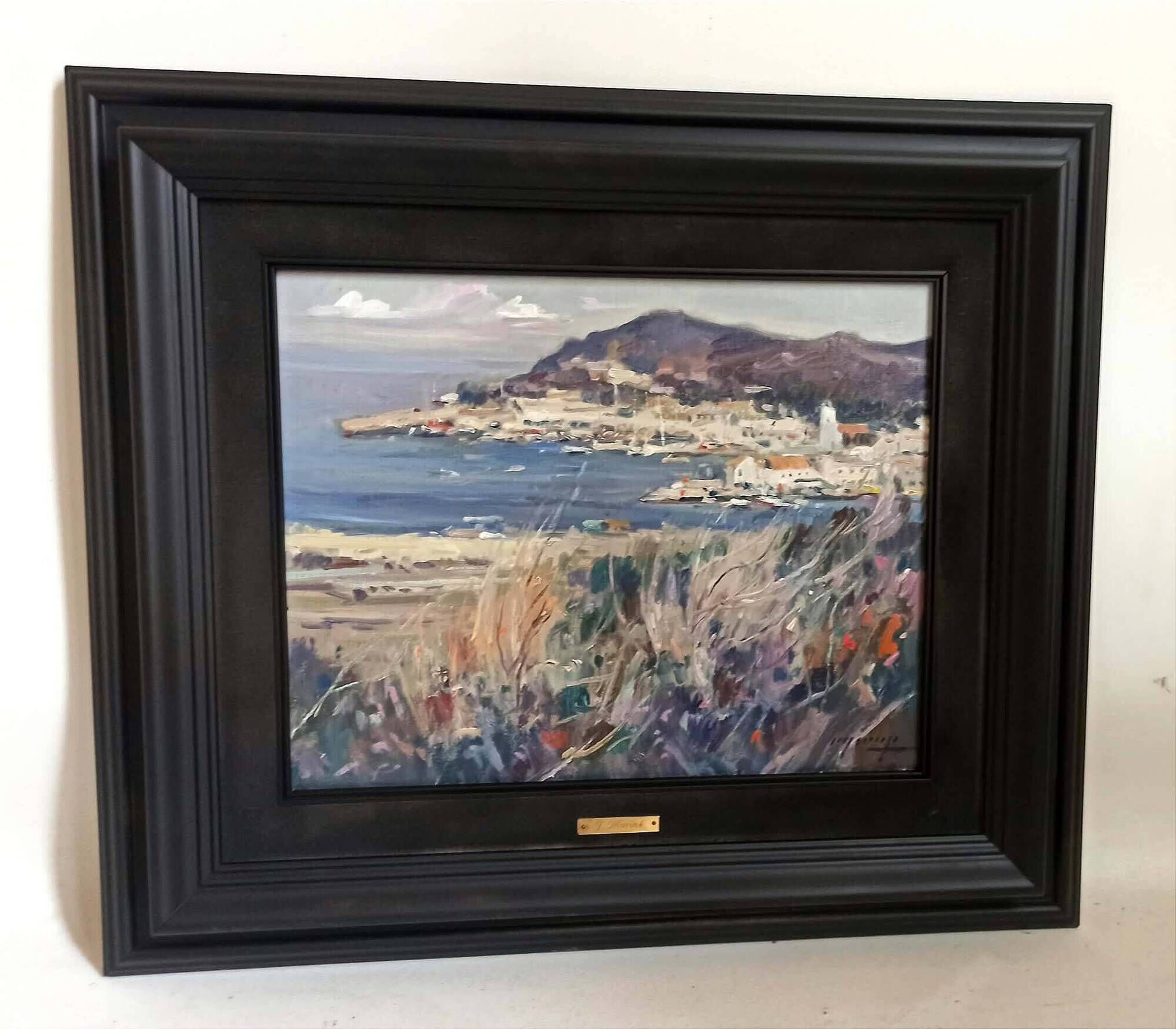 Coastal marine landscape Oil on canvas by Jaume Mariné I Albamonte