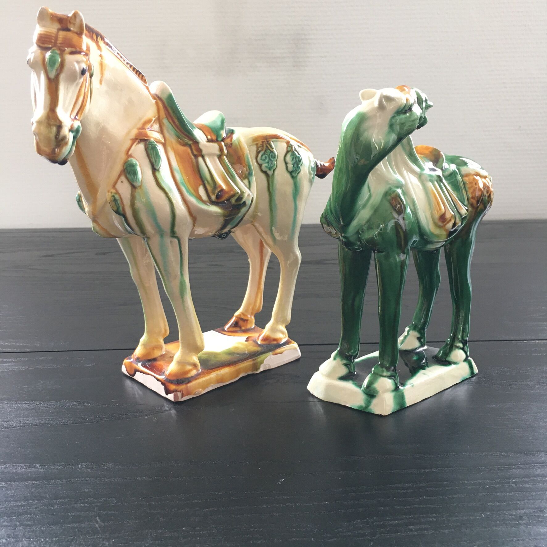 Pair of ceramic horses