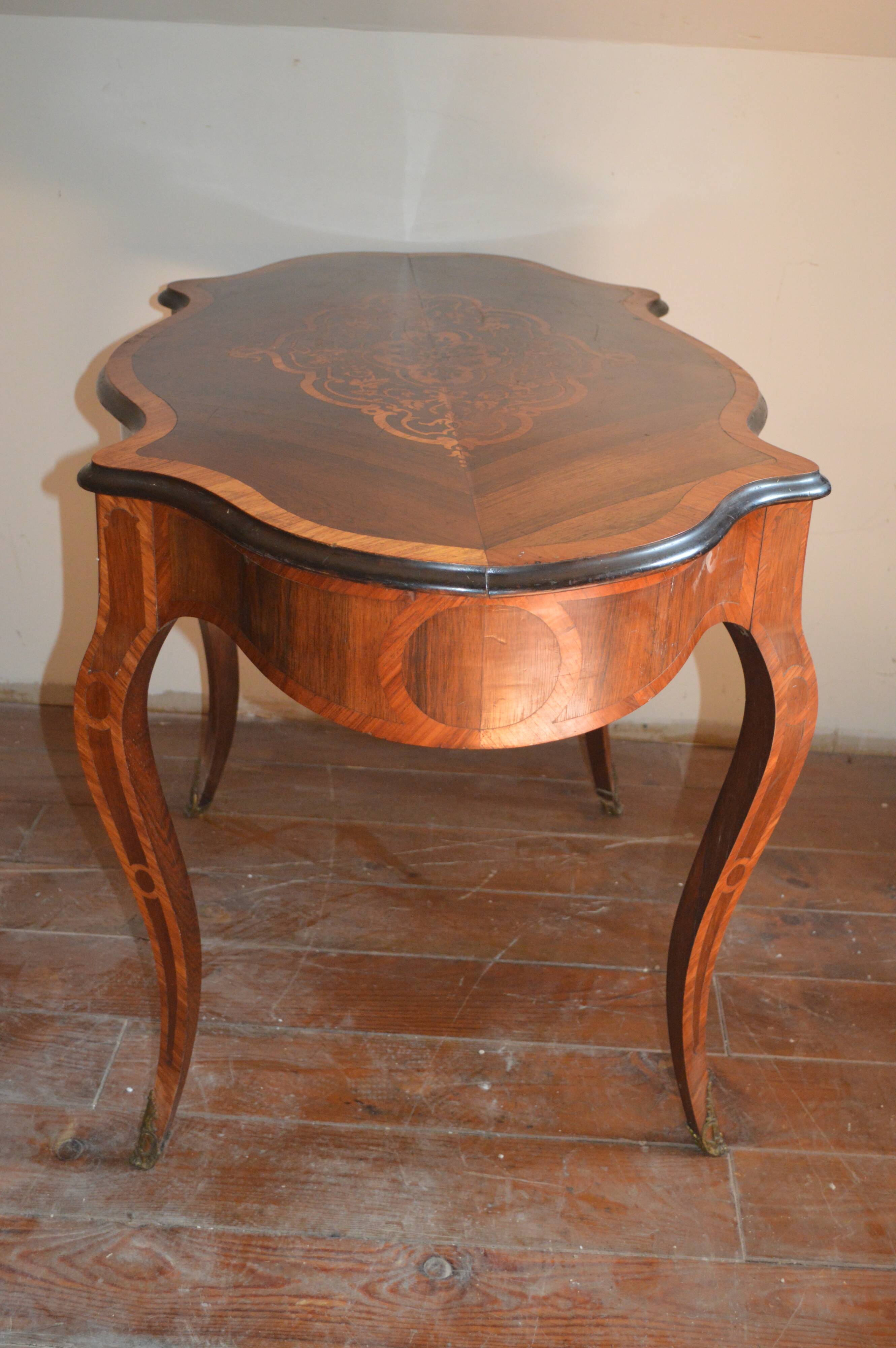 Napoleon lll style marquetry table