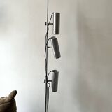 Chrome metal floor lamp with 3 spots by Alain Richard, design 1970.