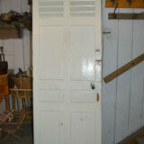 Door with fir shutter slats