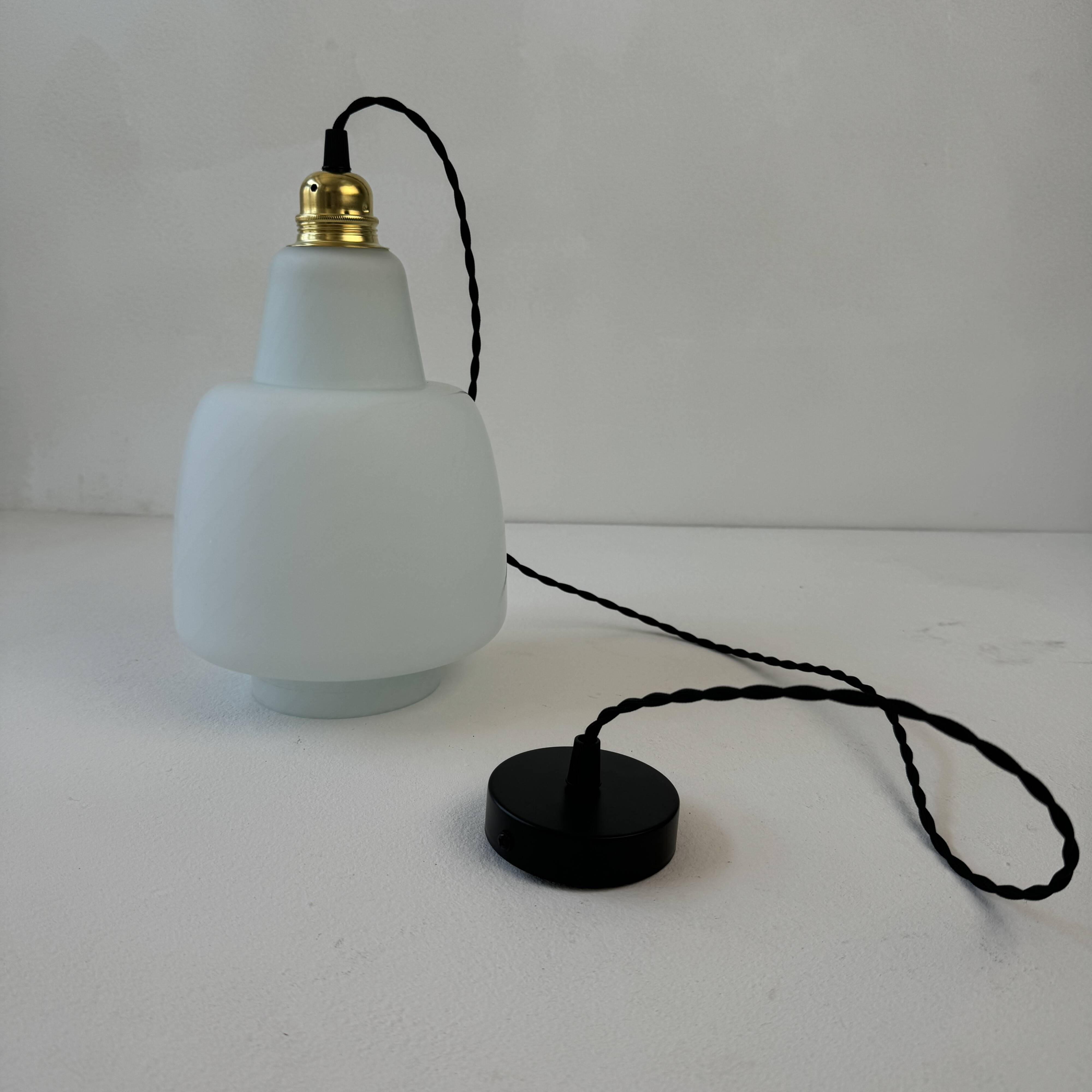 Old vintage opaline pendant light