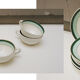 5 old cups & saucers in ceramic KG Lunéville