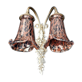 Old wall lamp with lots of vintage antique color