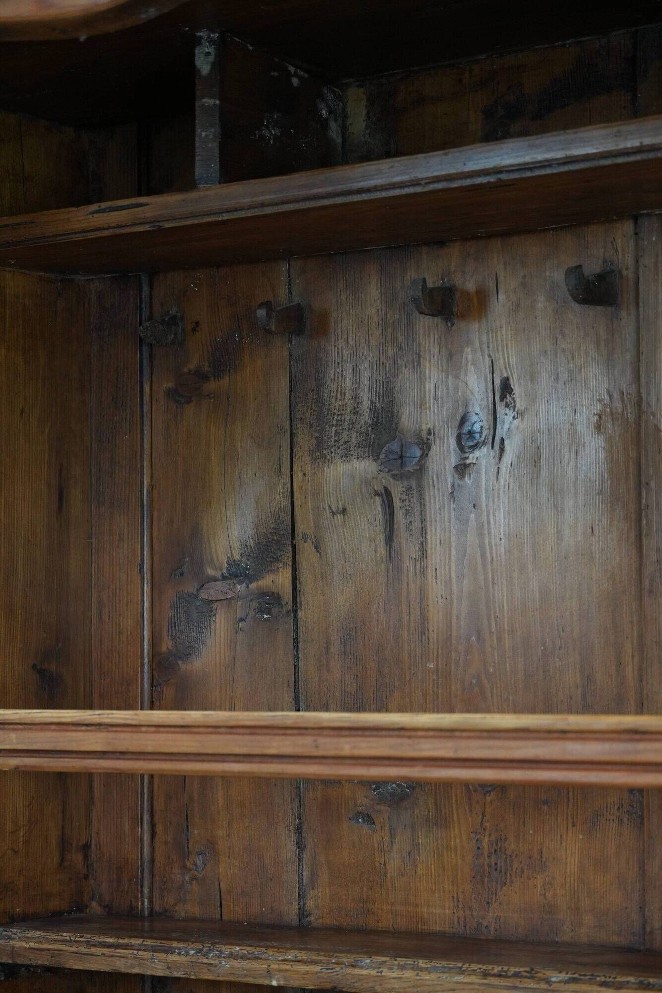 Unique late 18th / early 19th century book / buffet / shelving cabinet with a beautifully weathered patina