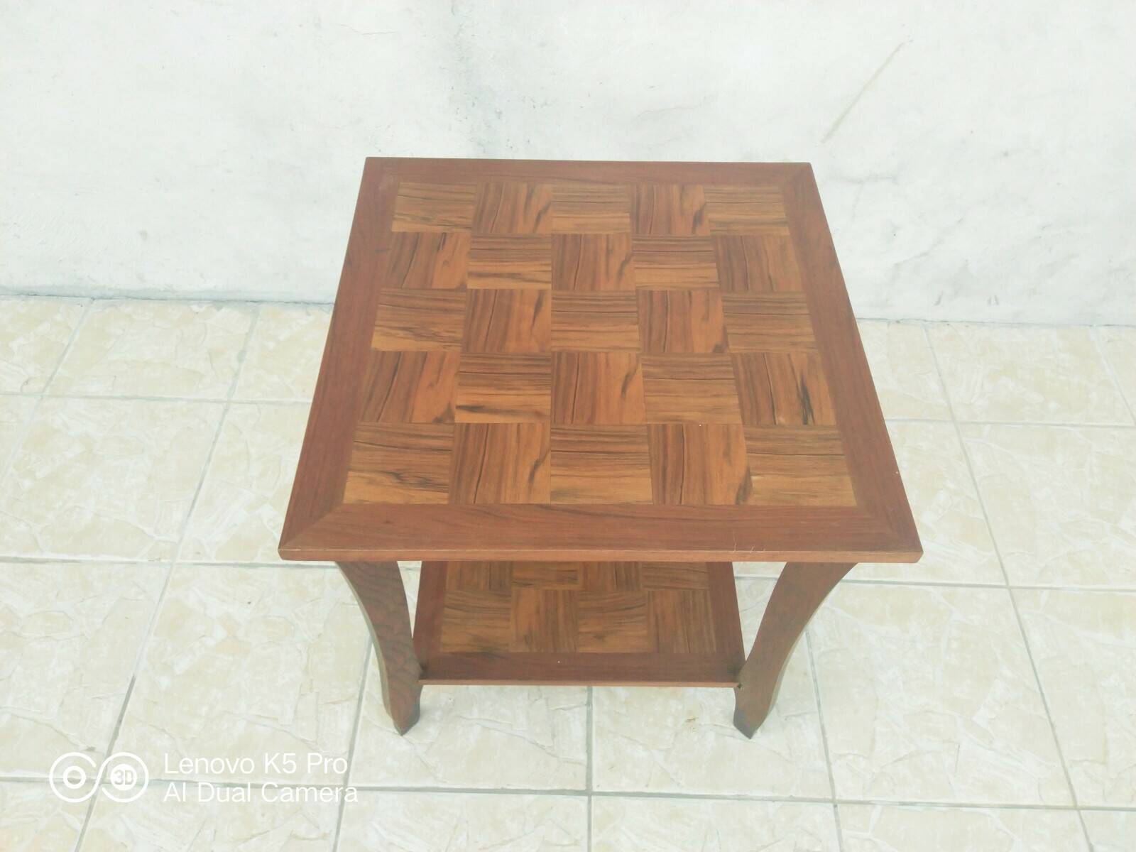Vintage walnut side table