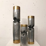 Ensemble de trois bougeoirs brutalistes, David Marshall, 1970