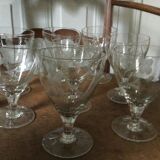 1 set of 8 antique glasses