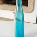 Soliflore biot en verre bleu et blanc