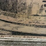 Painting Saint Paul de Vence, the old fountain, 20th century