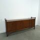 Hout met bamboe dressoir met lades vintage