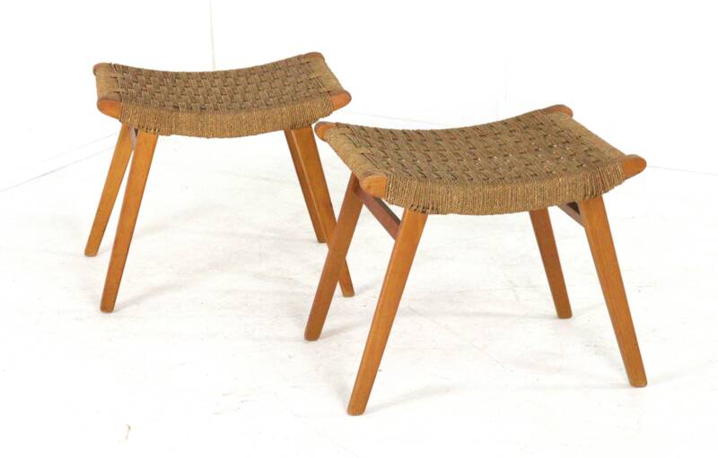 Footstool in the style of Audoux Minet | mid century modern vintage design
