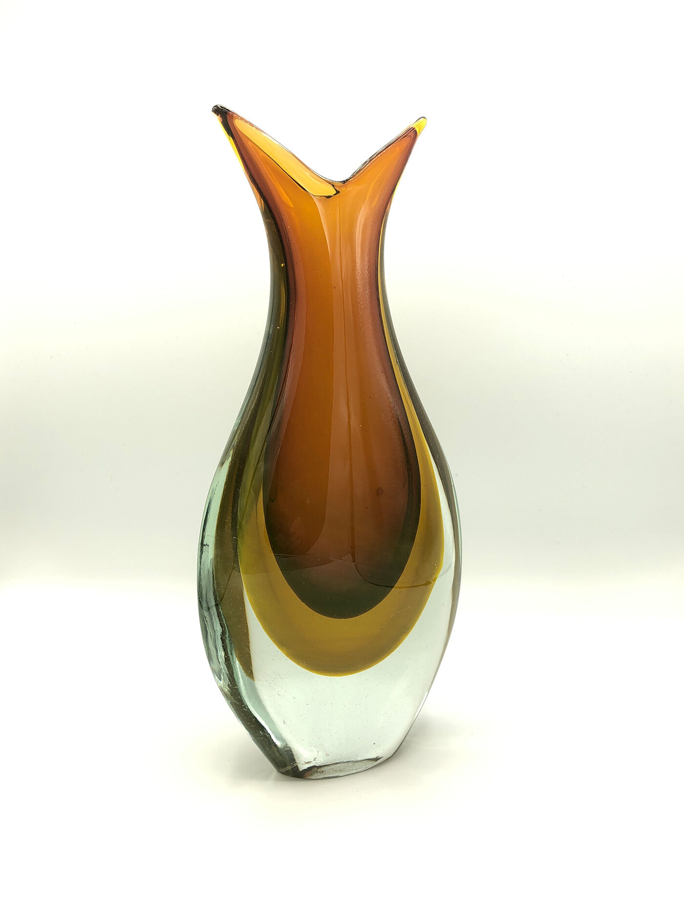 Big Flavio Poli Glass Vase for Seguso 1960s