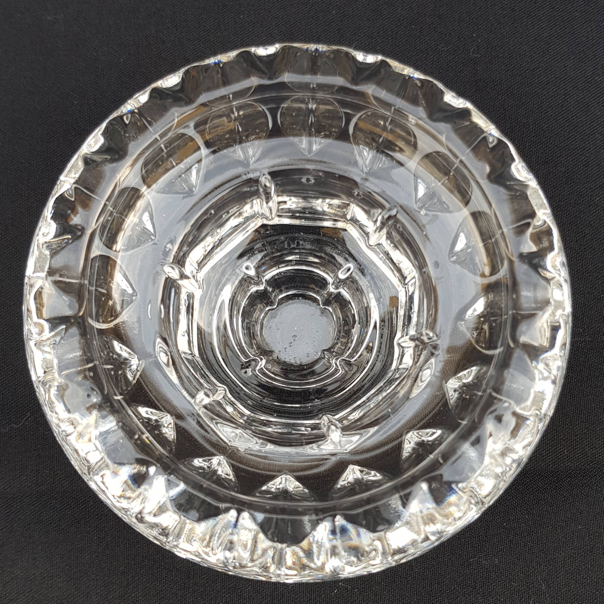 Old glass candle holder