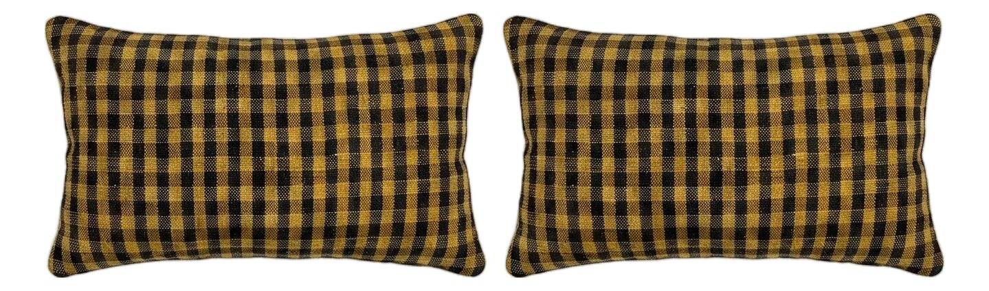 Set of 2 vintage kilim cushion covers 41x61 cm