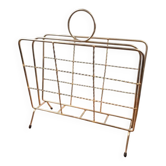 Vintage brass magazine rack – Wire design – 1950s/60s