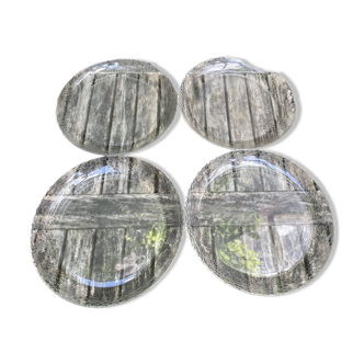 Duralex transparent bubble plates