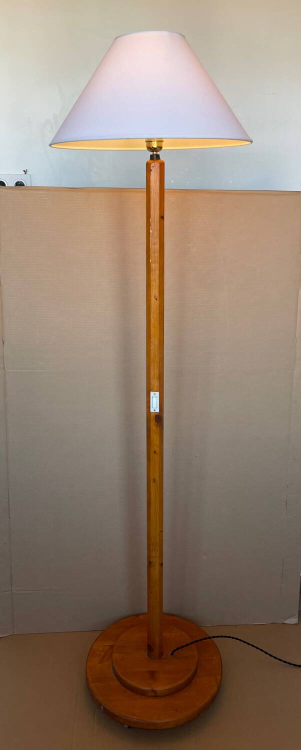 Antique wooden floor lamp