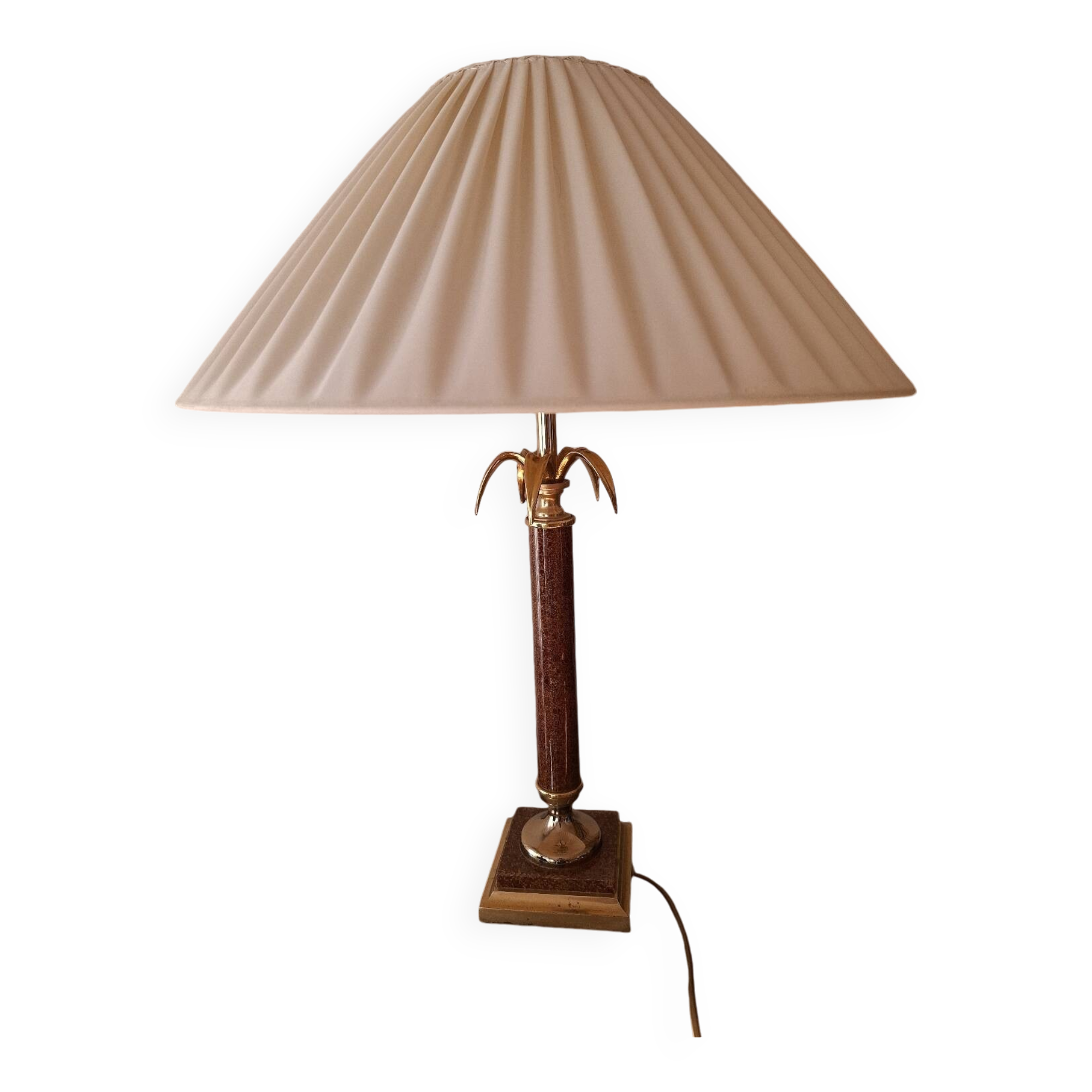 80's tortoiseshell palm tree lamp