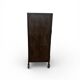 Industrial Vintage Metal Bar Cabinet in Iron and Steel with Mesh Doors