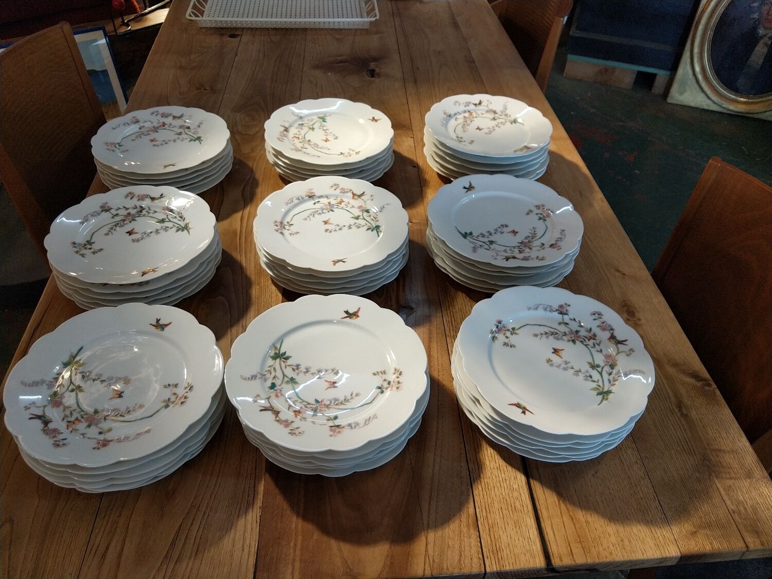 6 Art Nouveau flat plates