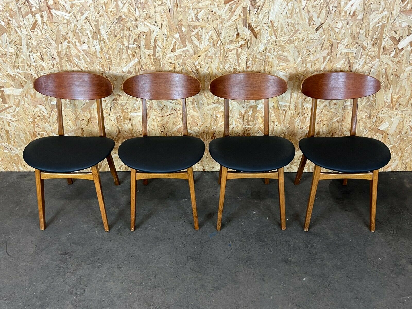 4 teak chairs
