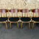 4 teak chairs