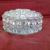 Glass ceiling lamp, vintage