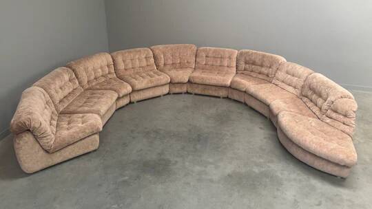 Vintage XXL round modular sofa, 1970s