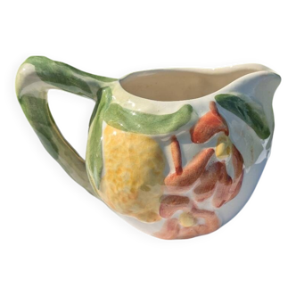 Pot à lait en barbotine motif citrons